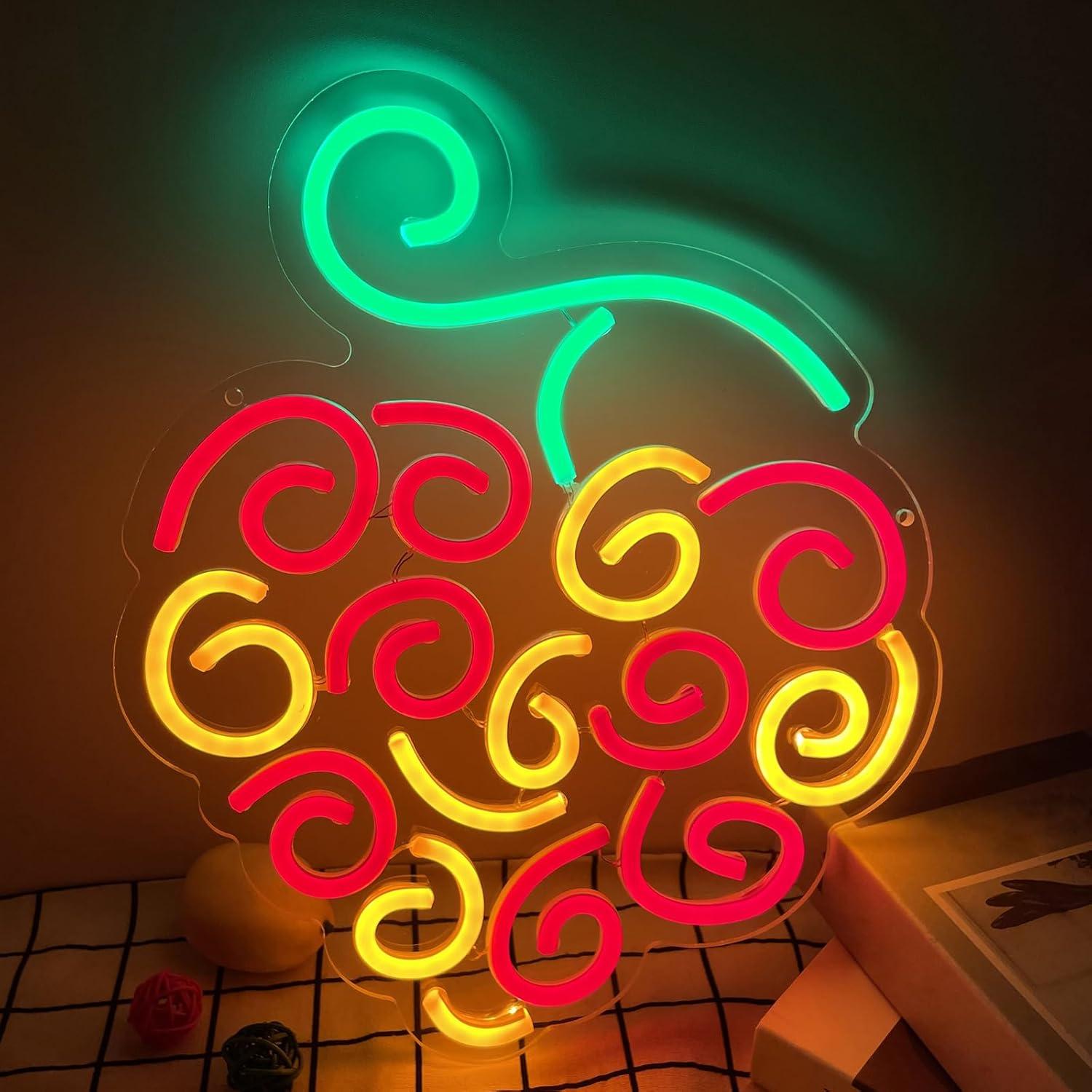 Wall Decor Lighting - Cyber Fruit Neon-Schild USB Dimmbares LED-Licht