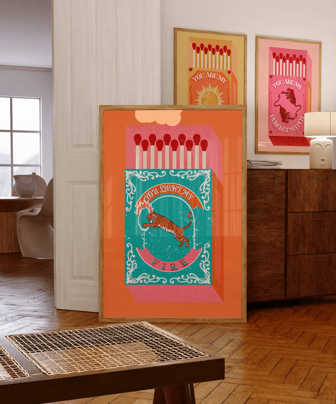 Orange Lighting Decor - You Light My Fire Orange Matchbox