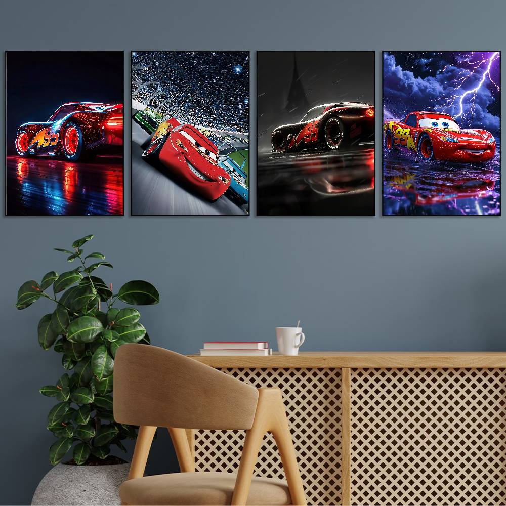 Lighting Mcqueen Decor - Lightning McQueen 95-Auto, cooles Poster, Galerie-Drucke,