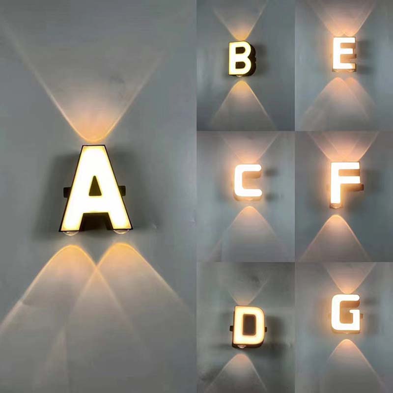 Lighting Decor Company - LED-Buchstaben-Lichter-Schild, 26, Alphabet-Up, Outdoor-Buchstaben, DIY-Lampe, Namensschild
