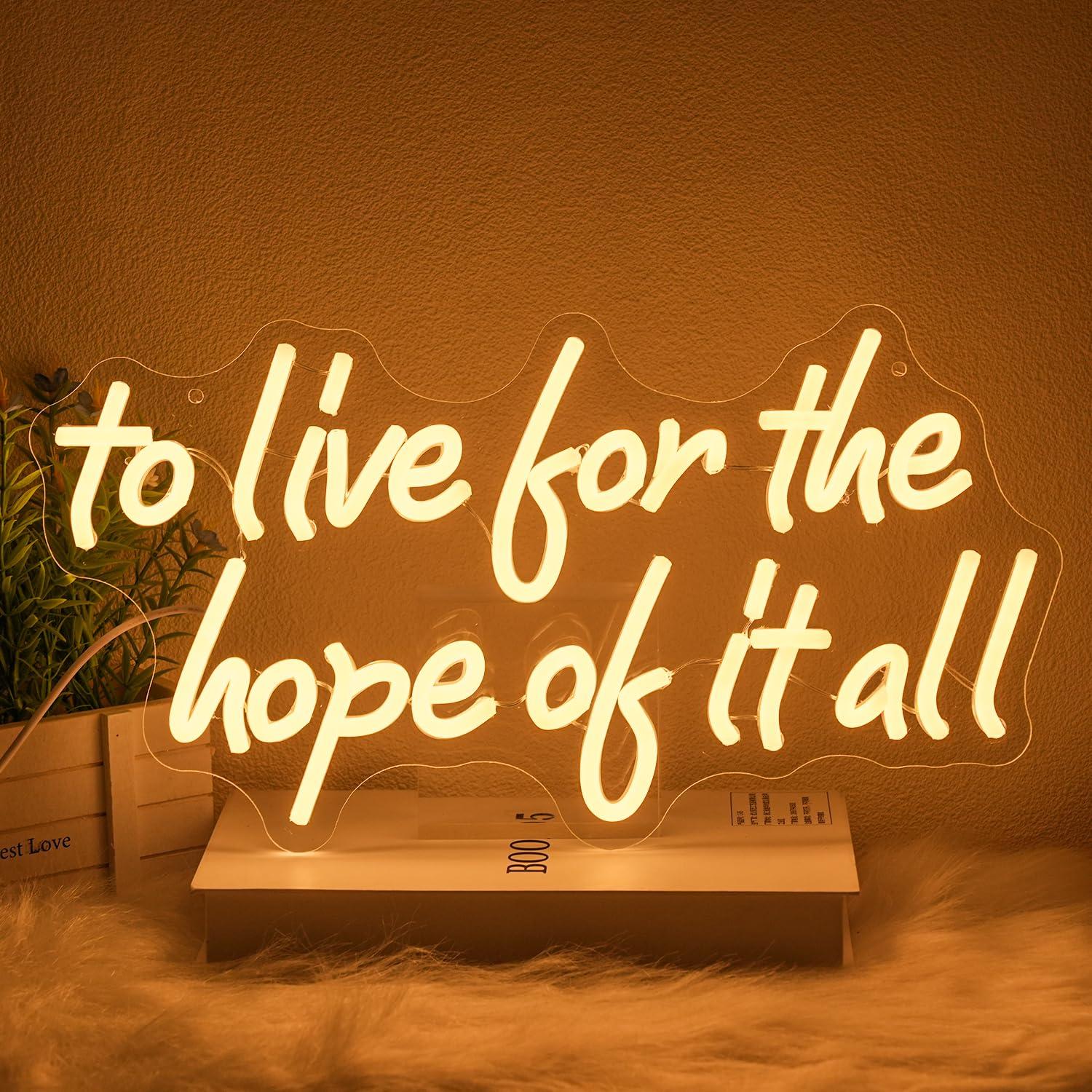 Wall Decor Lighting - „To Live For The Hope Of