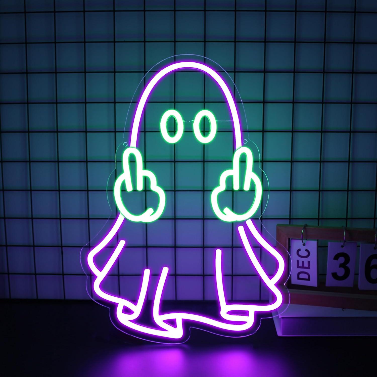 Wall Decor Lighting - Geister-Neonschild USB-Betrieben LED Dimmbare Neonlichter für