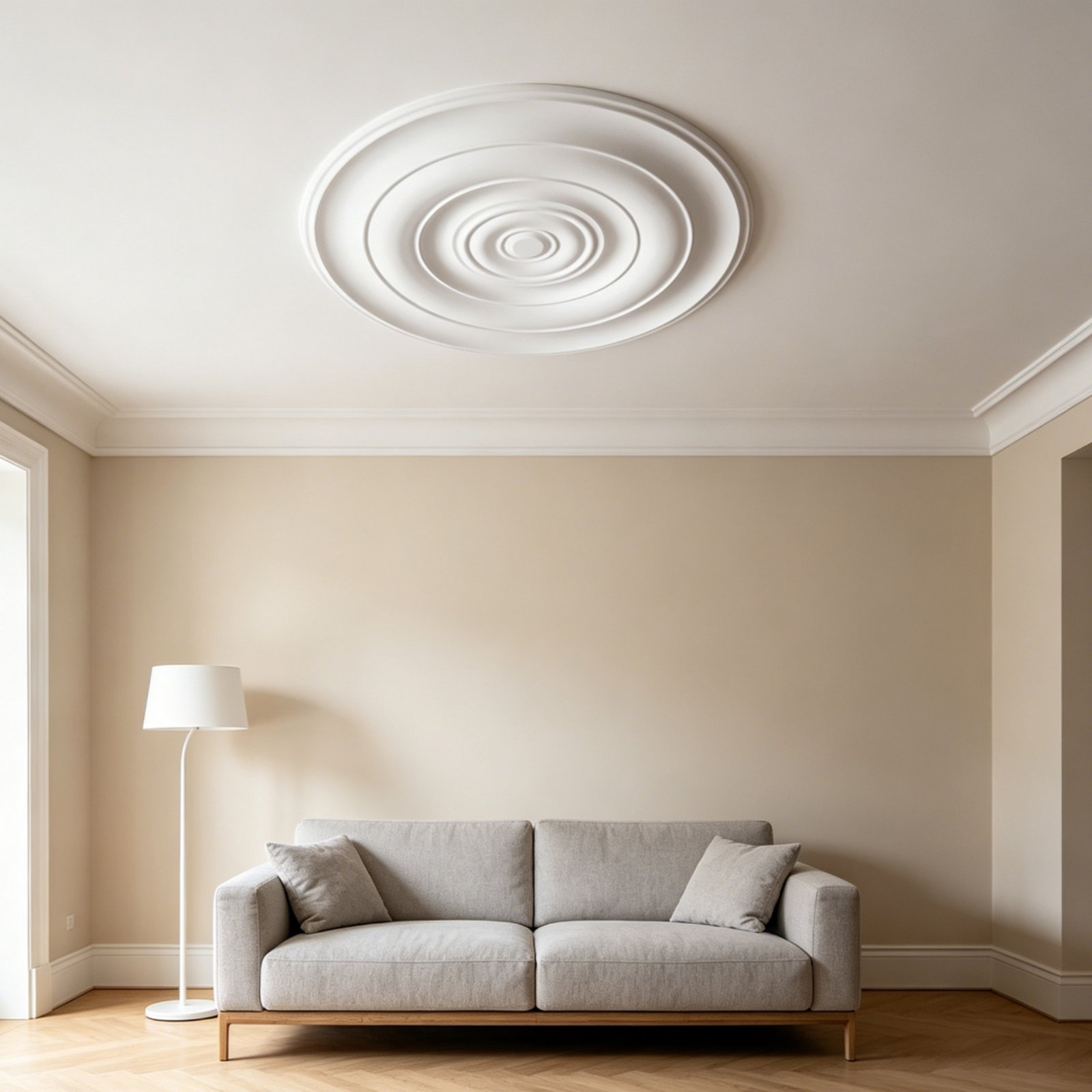 Decor Lighting & Decor Fires Photos - Runde Deckenrosette im Europäischen Design, PU-Deckenornament,
