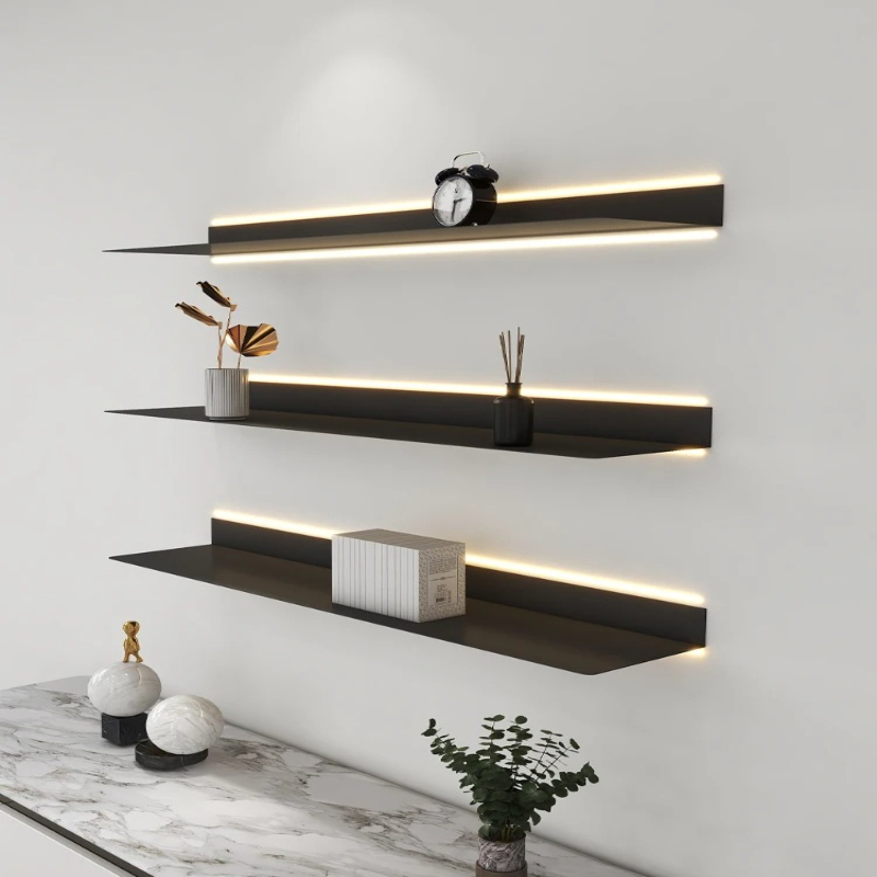 Lighting Metal Wall Decor - ‌ LED-beleuchtetes Metallregal zur Wandmontage, schwebendes
