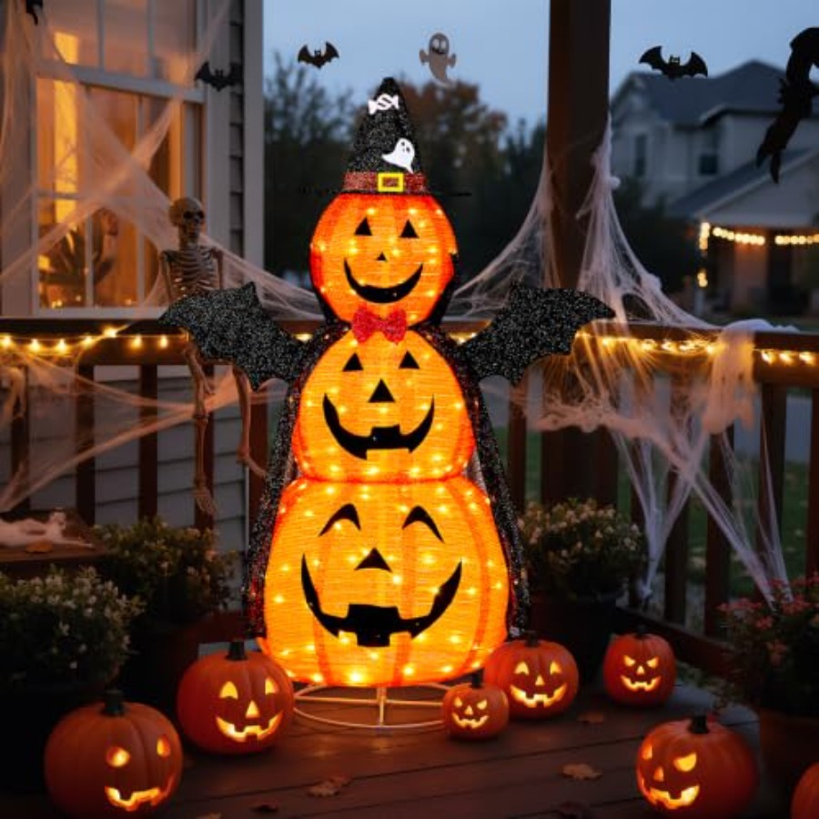 Orange Lighting Decor - Halloween-Dekorationen für den Außenbereich: 1,5 Meter