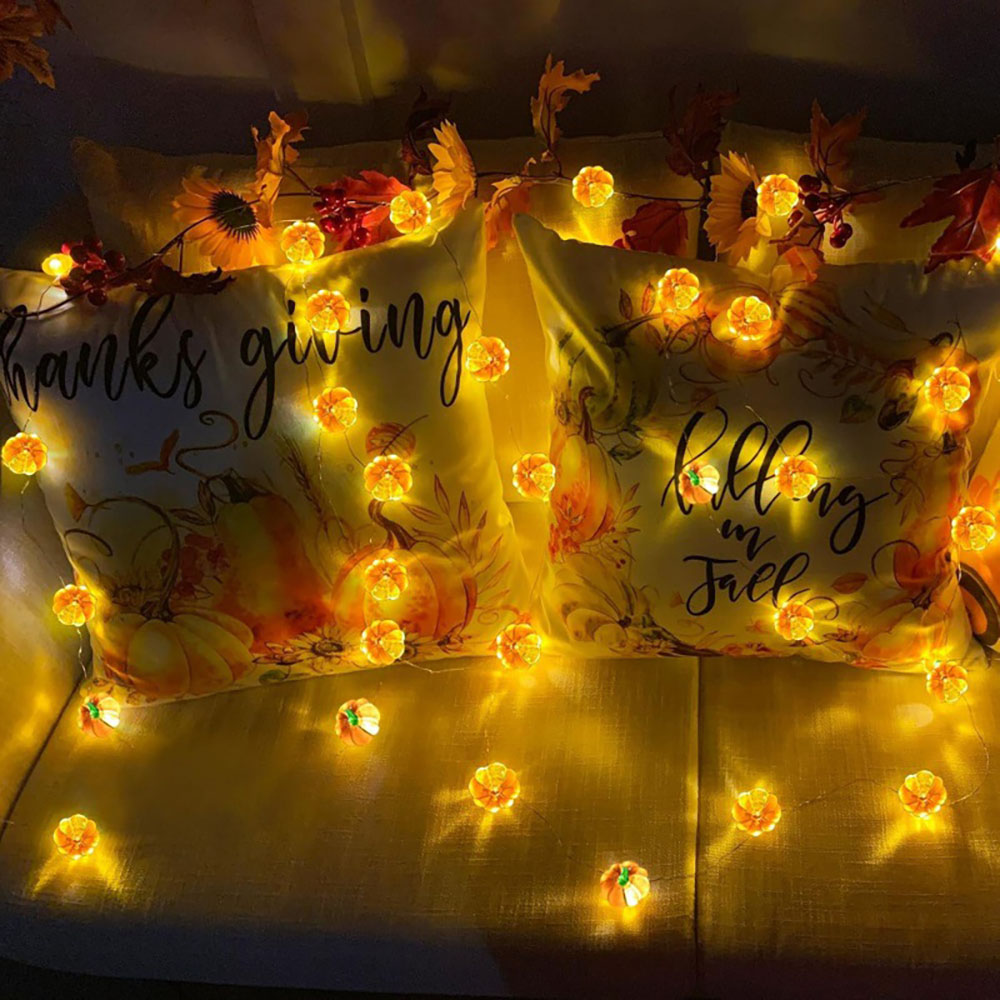 Home Decor Lighting Tricks - Halloween Kürbis-Lichterkette Geisterfest Party-Deko Süßes oder