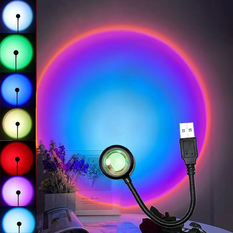 Lighting Decor Photos - Kreative Wandprojektions-Dekoration USB LED Sonnenuntergang Fotografie-Licht