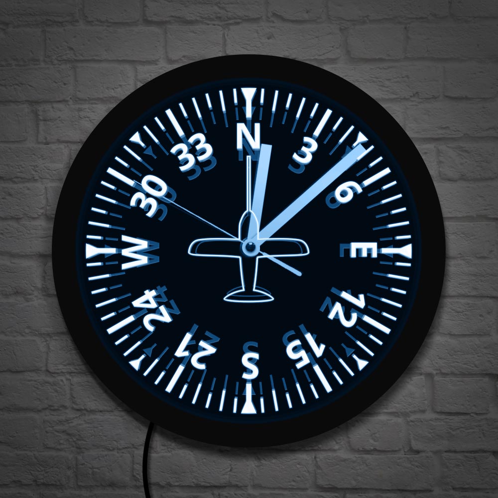 Lighting Home Decor Wall Clocks - Flugzeug Messgeräte Cockpit Instrumente Luftfahrt FÜHRTE