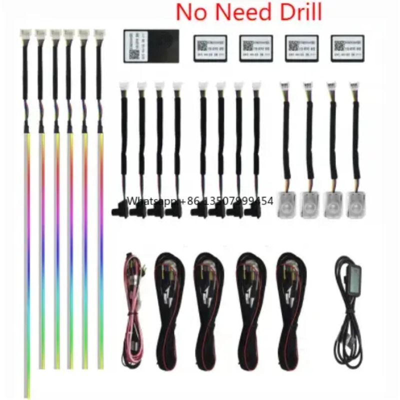 Decor Lighting & Decor Fires Photos - A80 64-Farben LED Ambientebeleuchtung Acrylstreifen 18-in-1