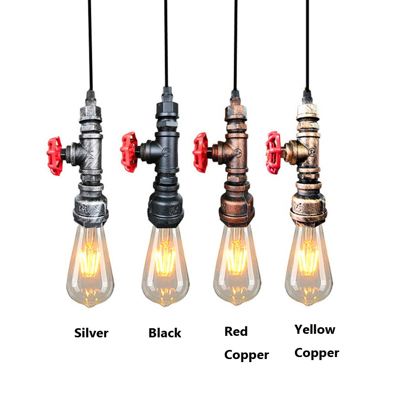 Lighting Metal Wall Decor - Retro Loft Industrie-Stil Wasserrohr-Pendelleuchte für Esszimmer,