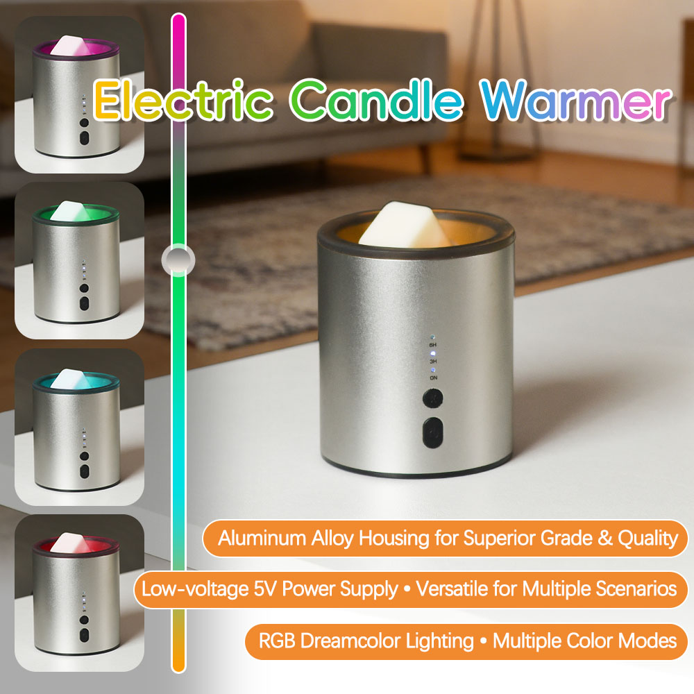 Wax Melter Electric - Wachsschmelzer Metall-Wachserhitzer für Aromatherapie Elektrischer Aromakerzen-Ölbrenner