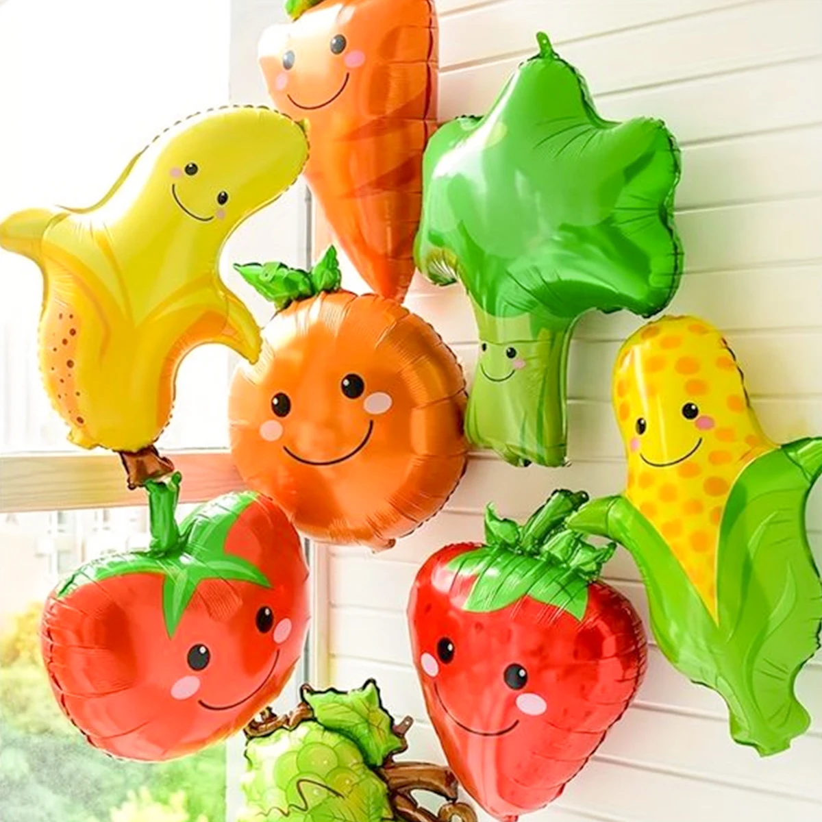 Orange Lighting Decor - 7 Stück Luftballons mit Obst- und
