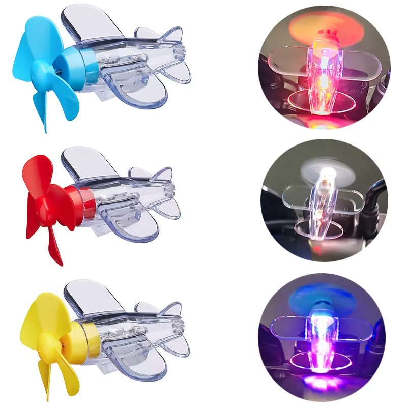 Lighting Decor Ideas - Windbetriebenes LED-Flugzeug-Ornament für Motorräder, Lenker, Auto-Rückspiegel