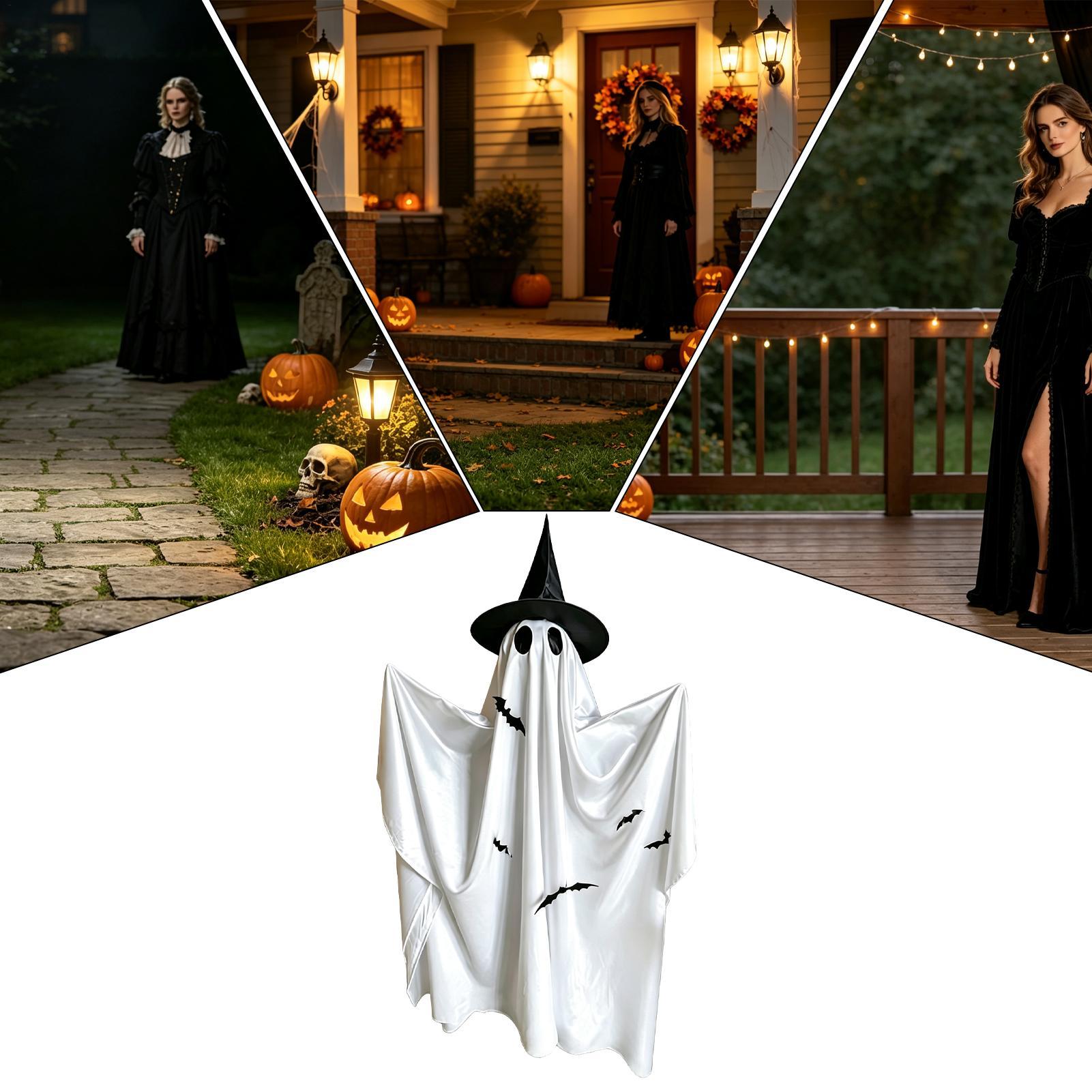 Home Decor Lighting Tricks - Halloween-Geister-Dekoration, 59 Zoll, gruselige Lichterketten-Dekoration, LED-Geister-Deko