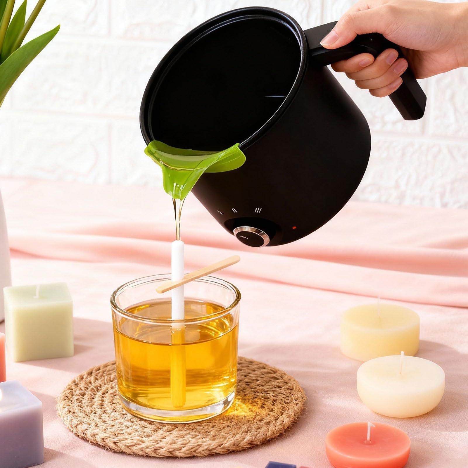 Wax Melter Electric - Kerzenwachs-Schmelzer 1,5L Elektrischer Hitzebeständiger Krug-Wachsschmelzer Seifenschmelztopf