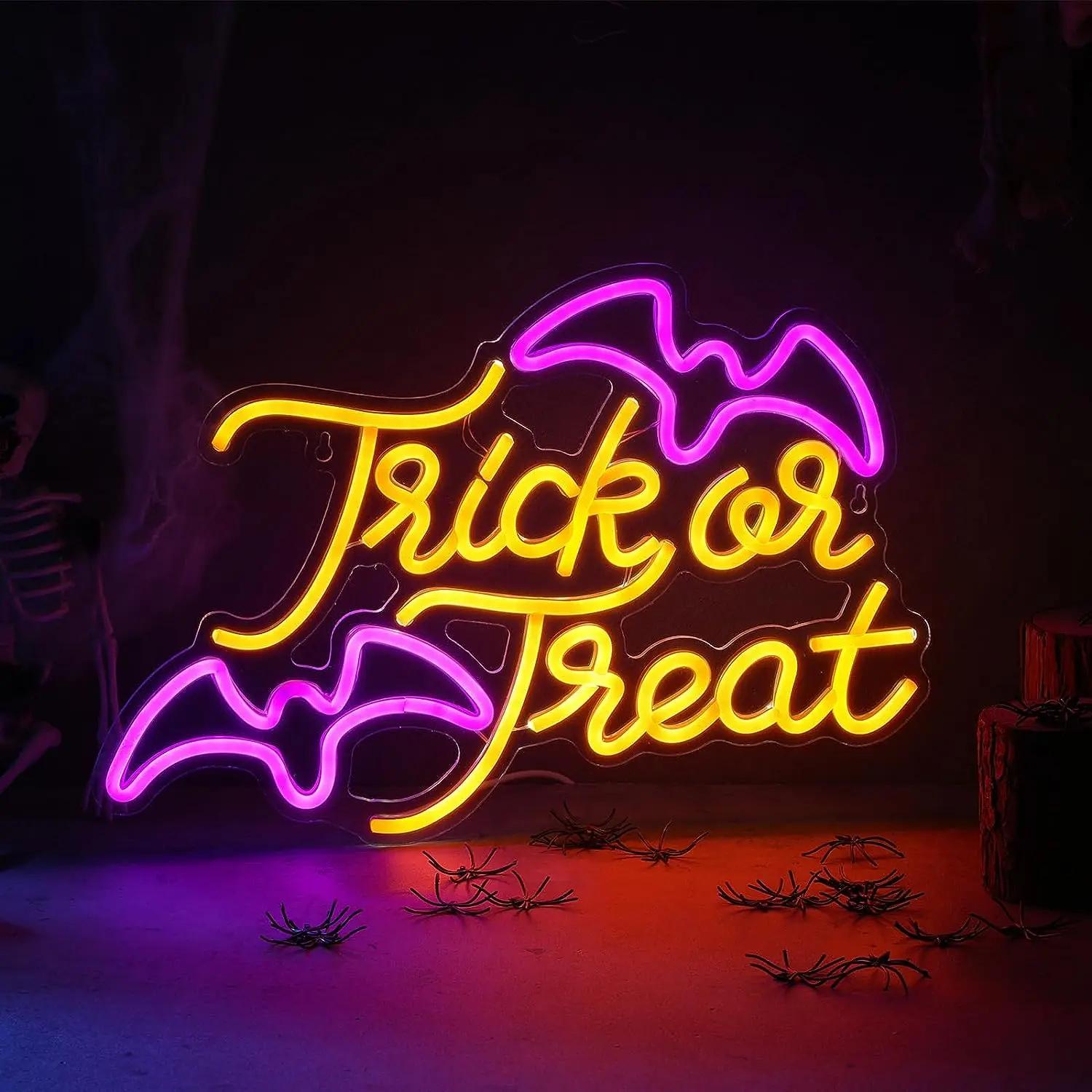 Home Decor Lighting Tricks - Trick or Treat Fledermaus Neonlicht Dimmbares