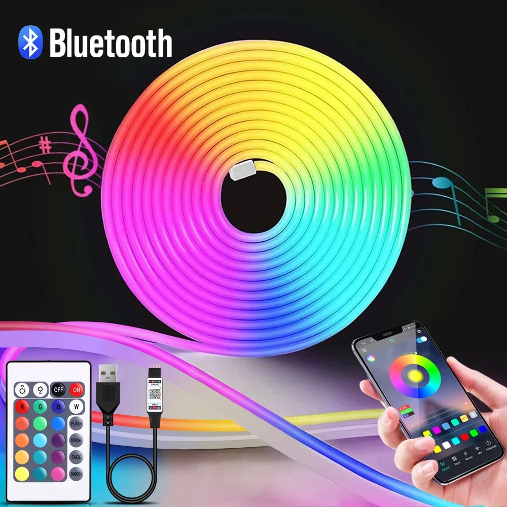 Lighting Decor Ideas - 1-5 m RGB LED Neon Streifen