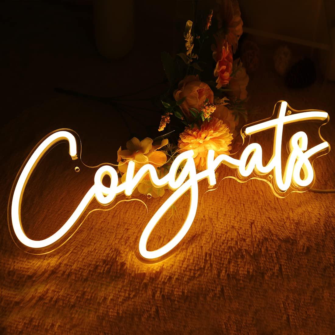 Glückwunsch-Neonschild USB Dim – Wall Decor Lighting Bewertung und Preis
