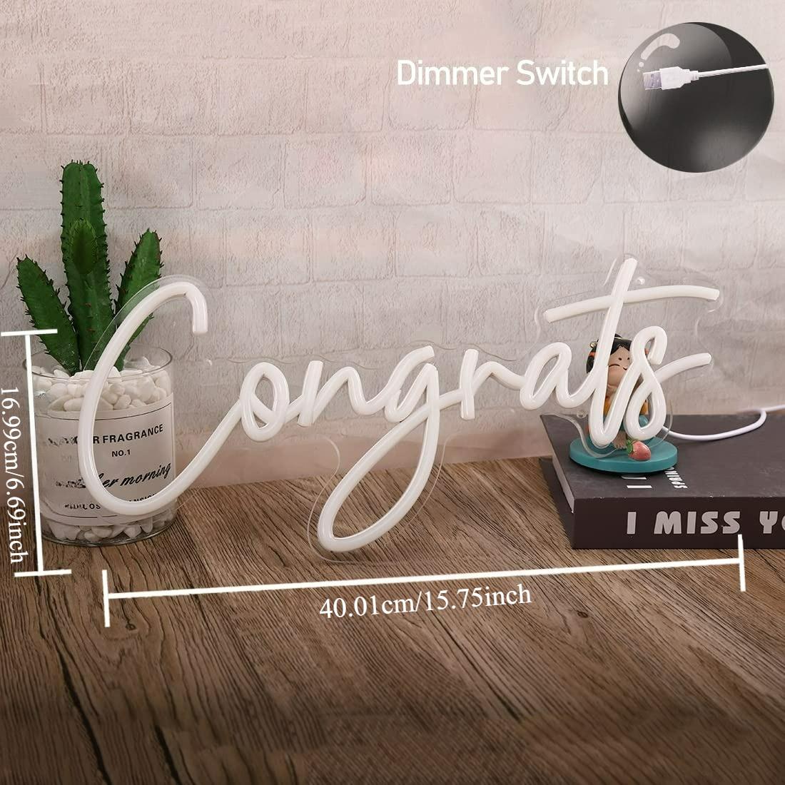 Glückwunsch-Neonschild USB Dim – Wall Decor Lighting Bewertung und Preis