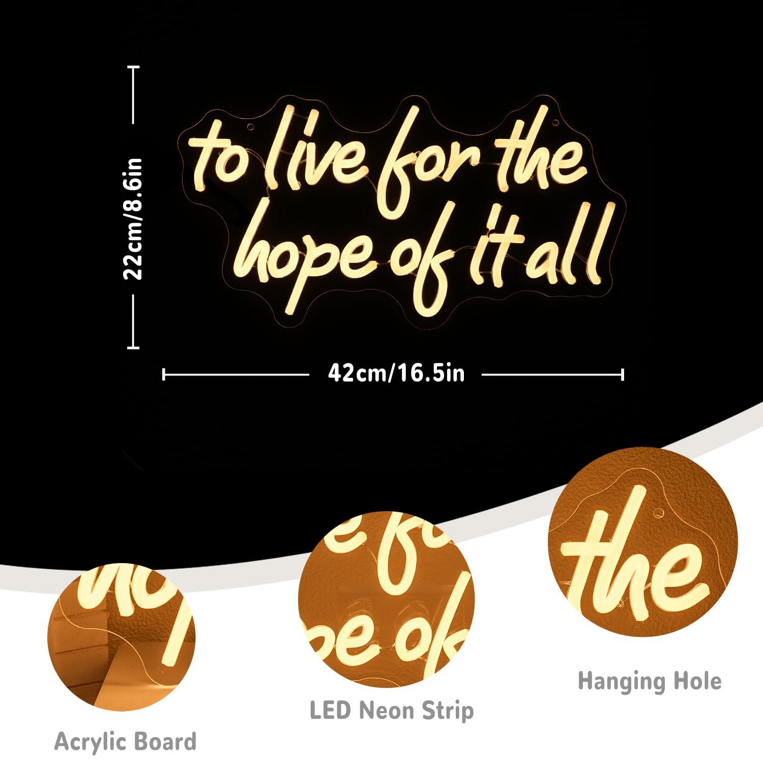 „To Live For The Hope Of It Al – Wall Decor Lighting Bewertung und Preis