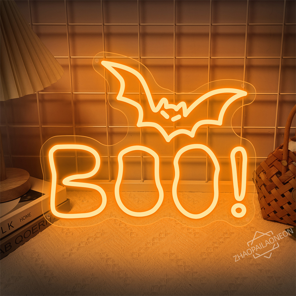 BOO LED Neon Schild Halloween  – Home Decor Lighting Tricks Bewertung und Preis