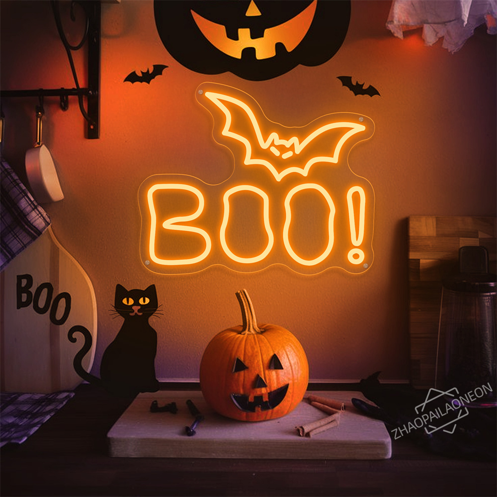 BOO LED Neon Schild Halloween  – Home Decor Lighting Tricks Bewertung und Preis