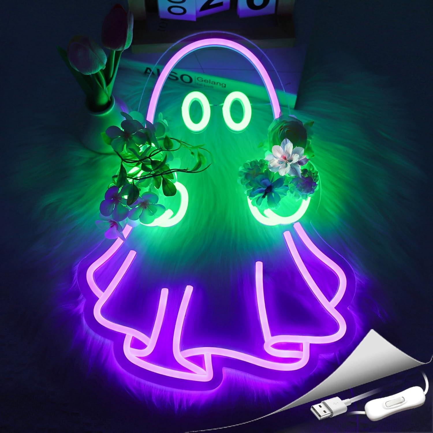 Geister-Neonschild USB-Betrieb – Wall Decor Lighting Bewertung und Preis