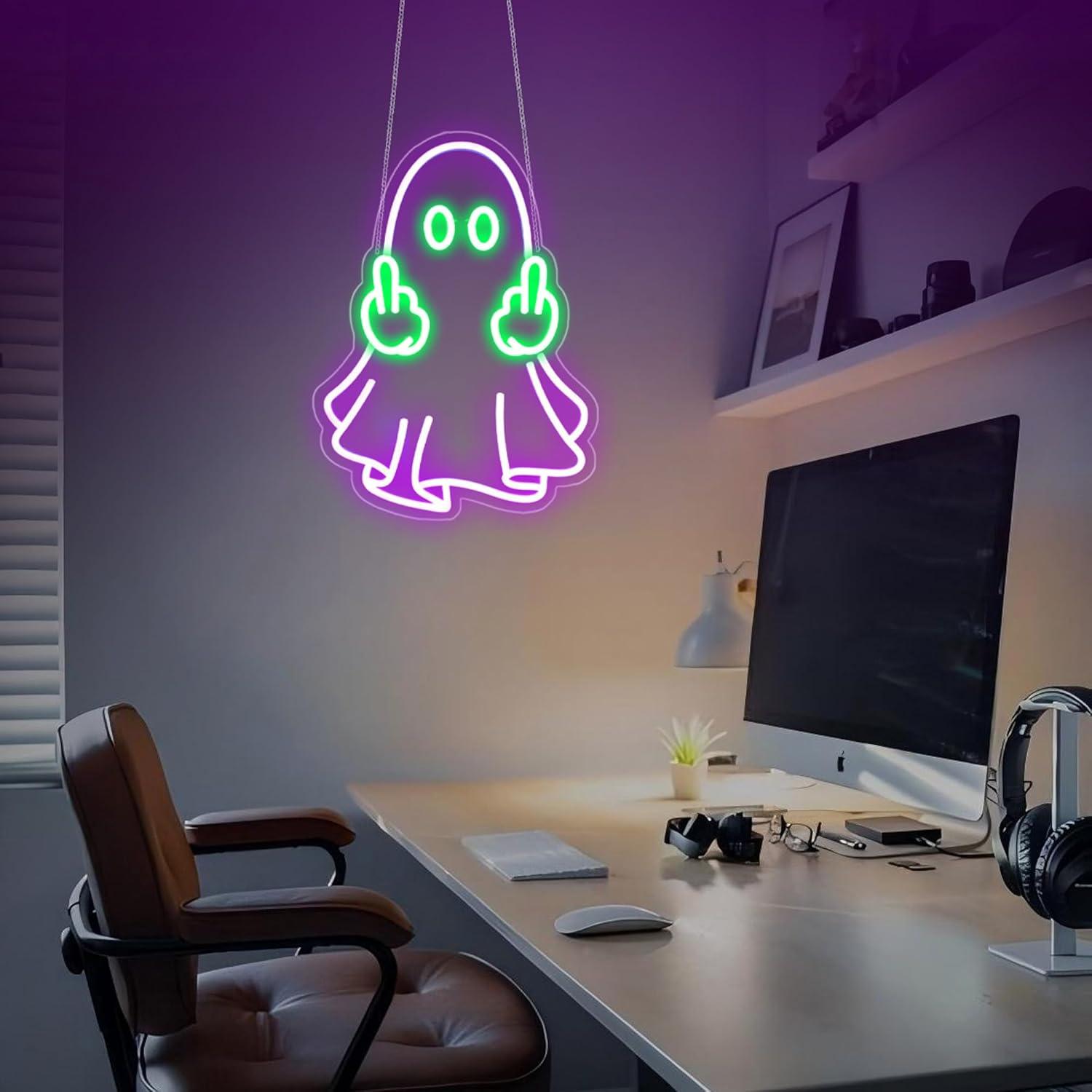 Geister-Neonschild USB-Betrieb – Wall Decor Lighting Bewertung und Preis