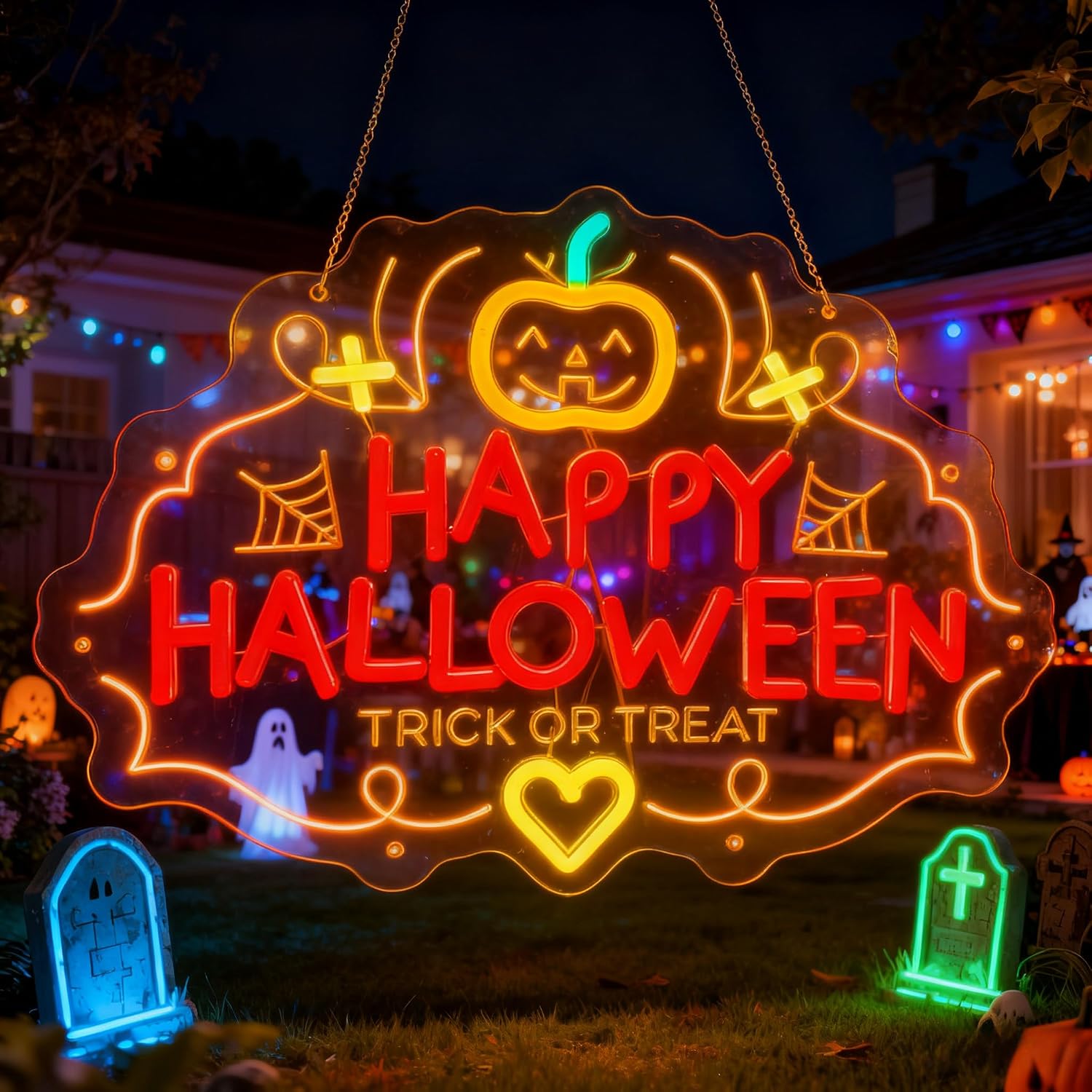 Fröhliches Halloween Trick or  – Home Decor Lighting Tricks Bewertung und Preis