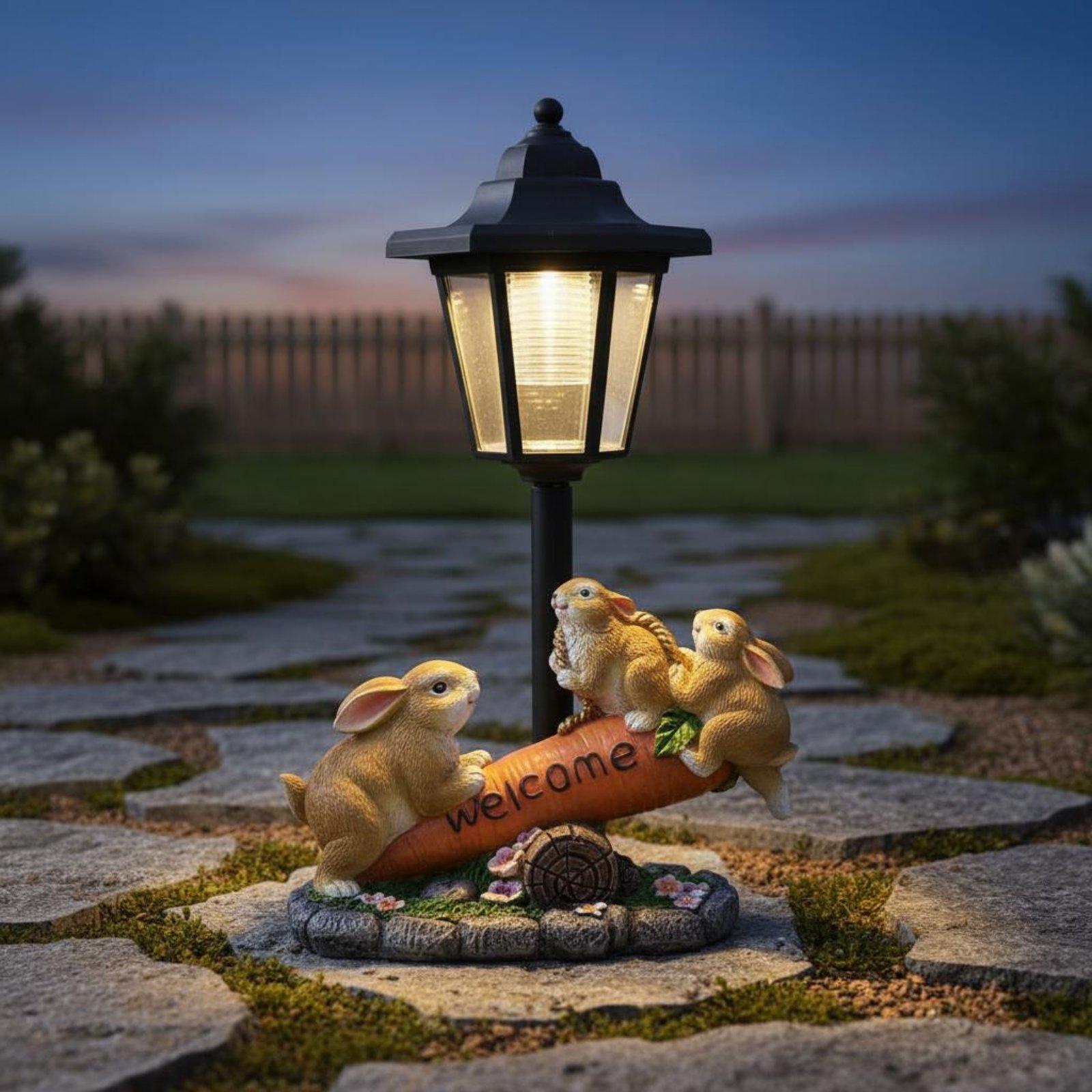 Solar-Kaninchen-Statue, dekora – Lighting Decor Ideas Bewertung und Preis