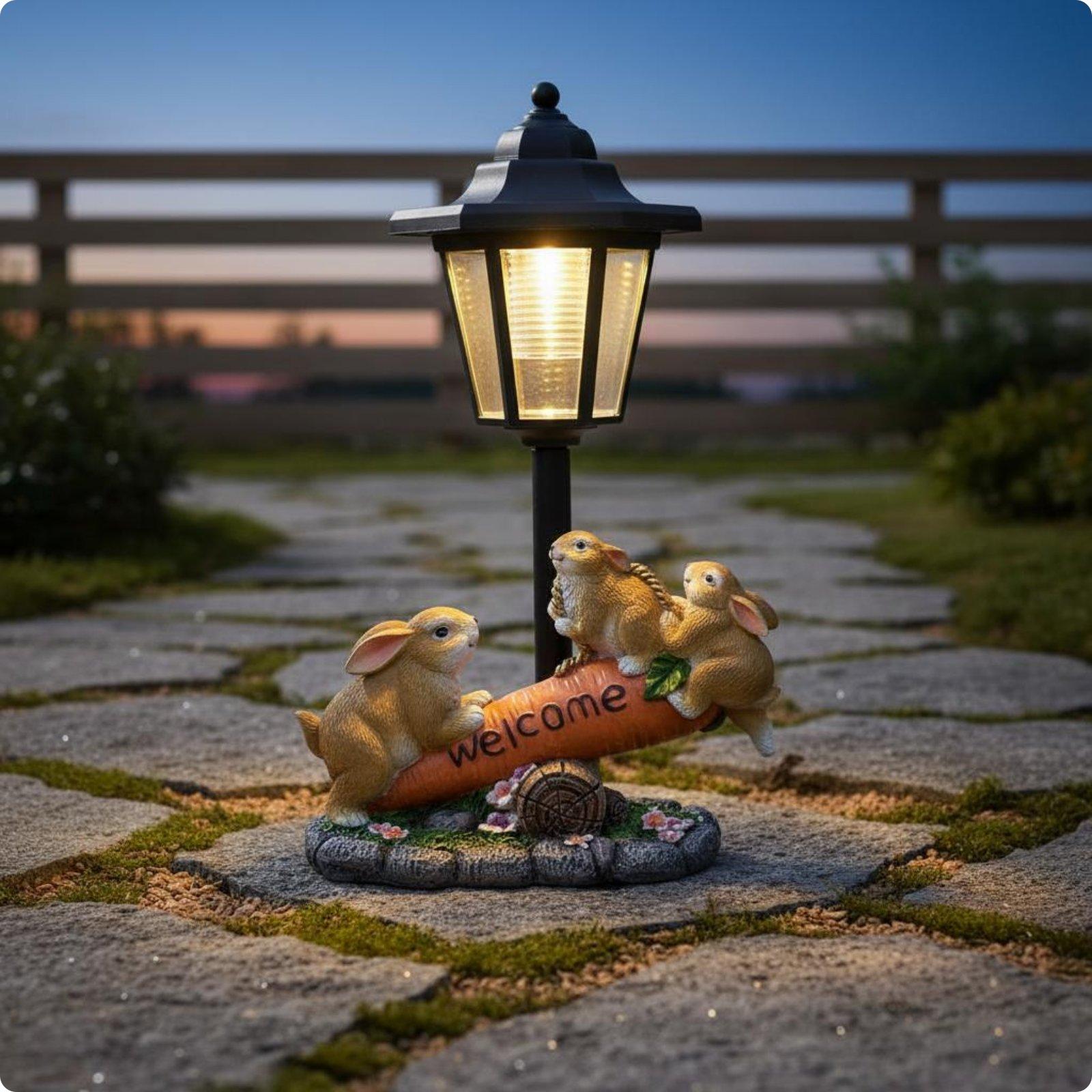 Solar-Kaninchen-Statue, dekora – Lighting Decor Ideas Bewertung und Preis