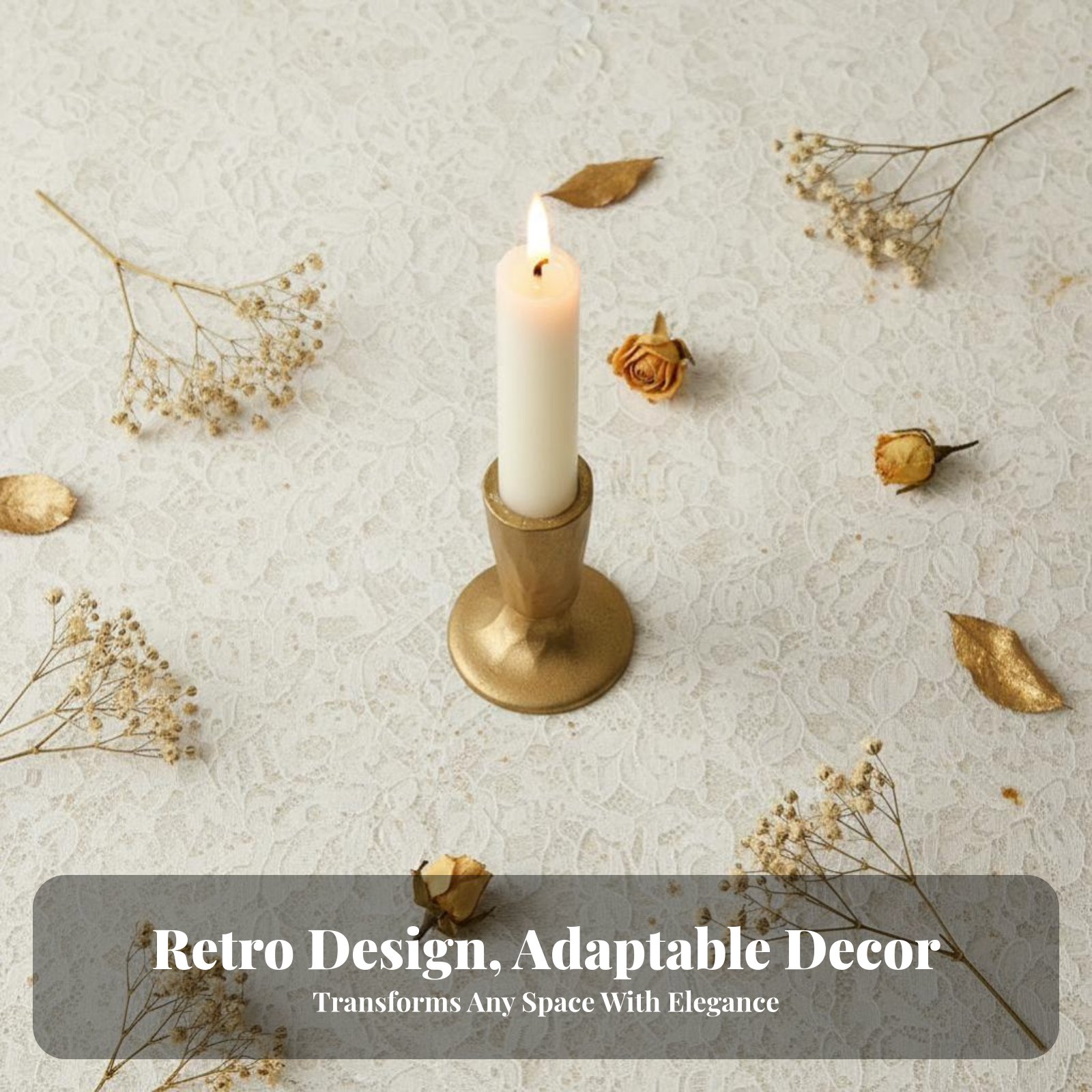 Goldener Gusseisen-Kerzenhalte – Lighting Design Decor Bewertung und Preis