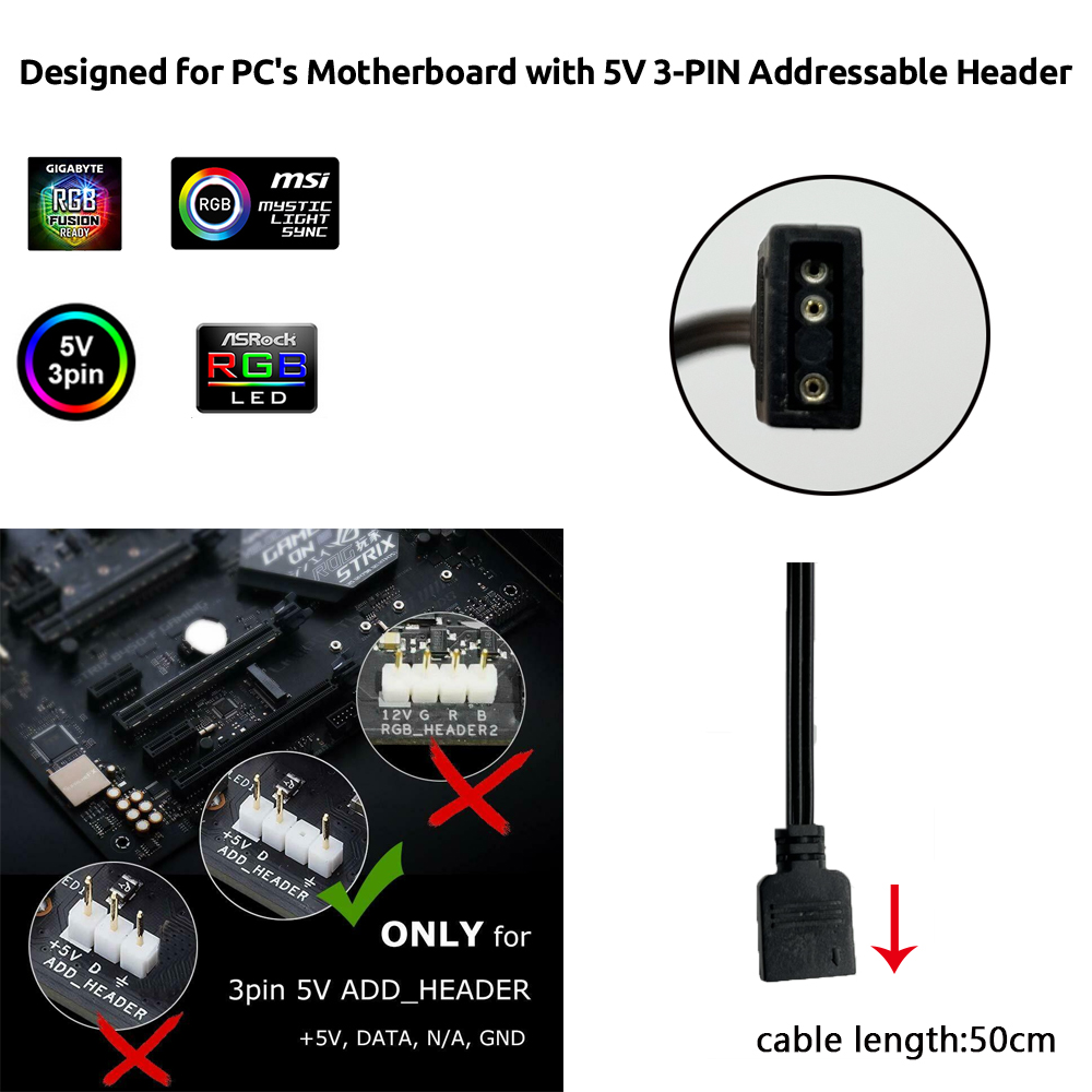 5V ARGB 3-Pin-Anschluss für As – Lighting Decor Ideas Bewertung und Preis