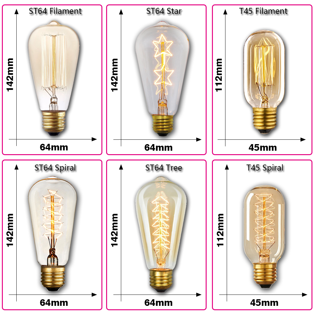 Retro Edison Glühbirne E27 40W – Lighting Decor Ideas Bewertung und Preis